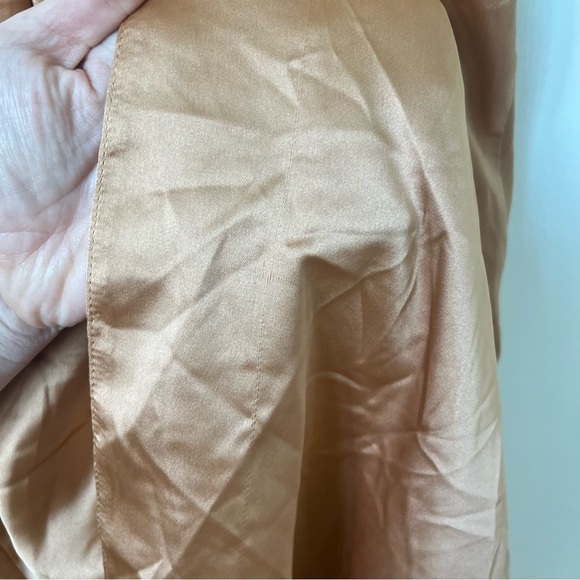 Petal & Pup Luella Gold Satin One Shoulder Maxi Dress 4 - Picture 12 of 12